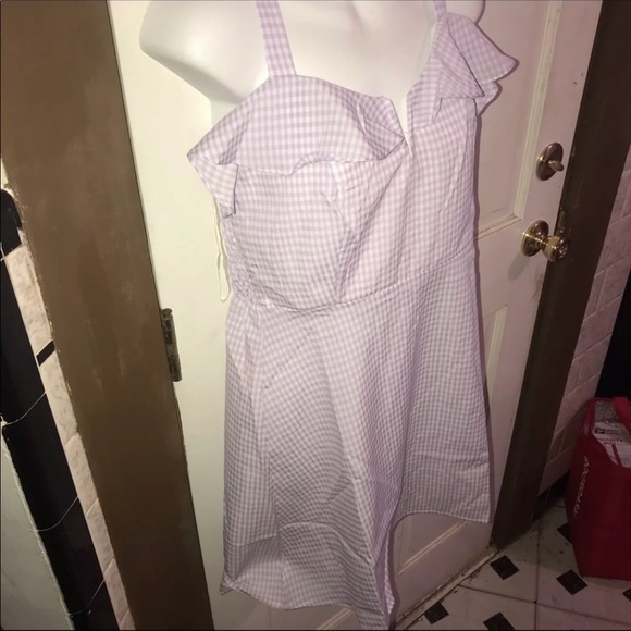 Purple lightweight plaid tartan sundress - Picture 4 of 8